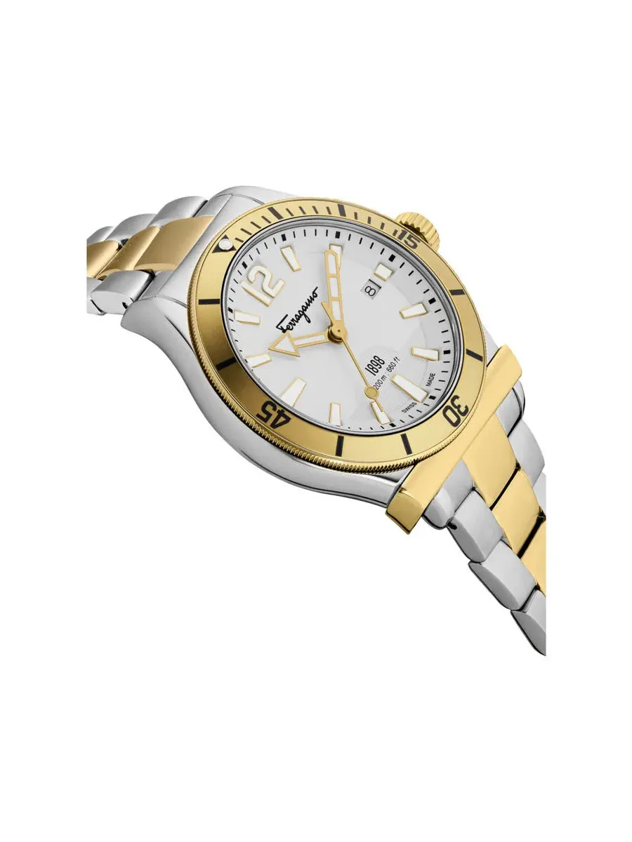 Мужские часы Salvatore Ferragamo Ferragamo 1898 Sport Quartz с серебристым циферблатом SFFN00921 — изображение 3 из 4