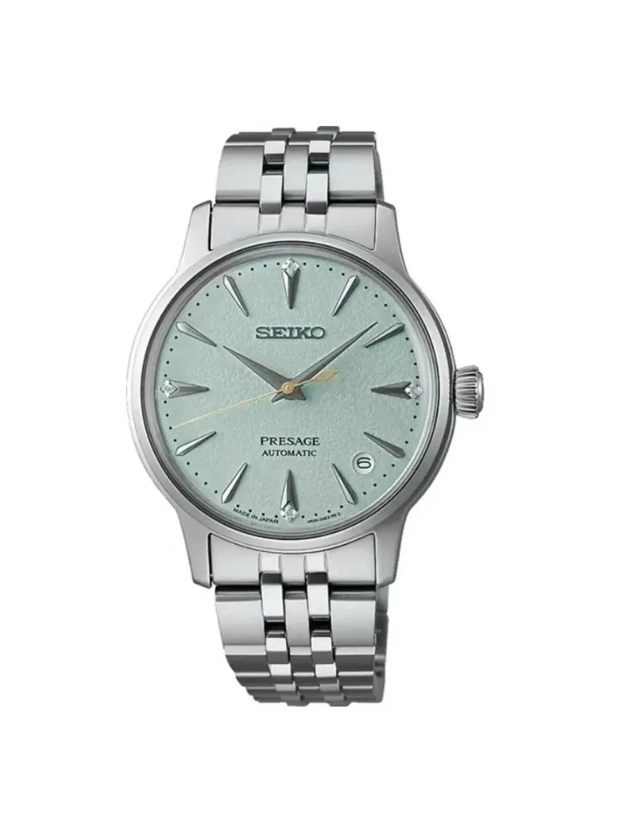 Женские механические часы Seiko Presage с автоматическим заводом — изображение 1 из 1, оттенок серебристый