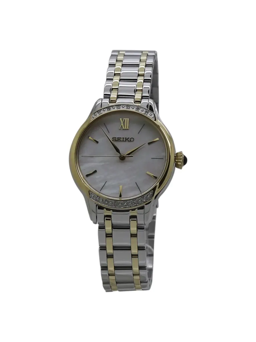 Женские часы Seiko Quartz с кремовым циферблатом SRZ544P1 — изображение 1 из 3, оттенок золотистый