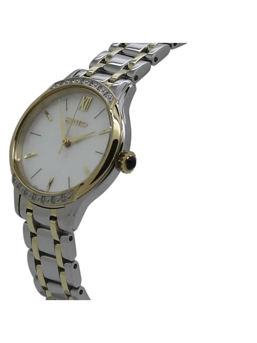 Женские часы Seiko Quartz с кремовым циферблатом SRZ544P1 — изображение 2 из 3, оттенок золотистый