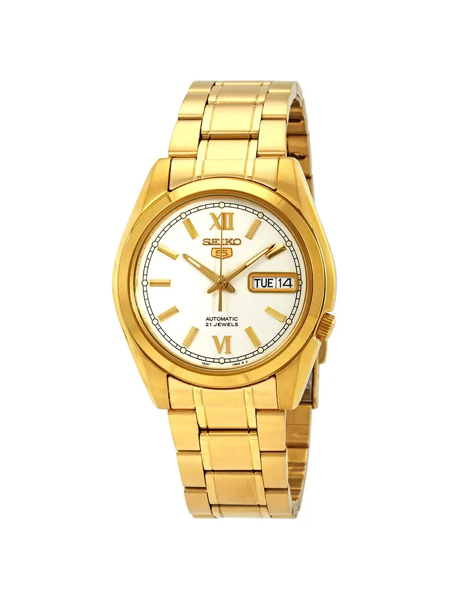 Мужские часы Seiko серии 5 с автоматическим механизмом и серебристым циферблатом SNKL58 — изображение 1 из 3