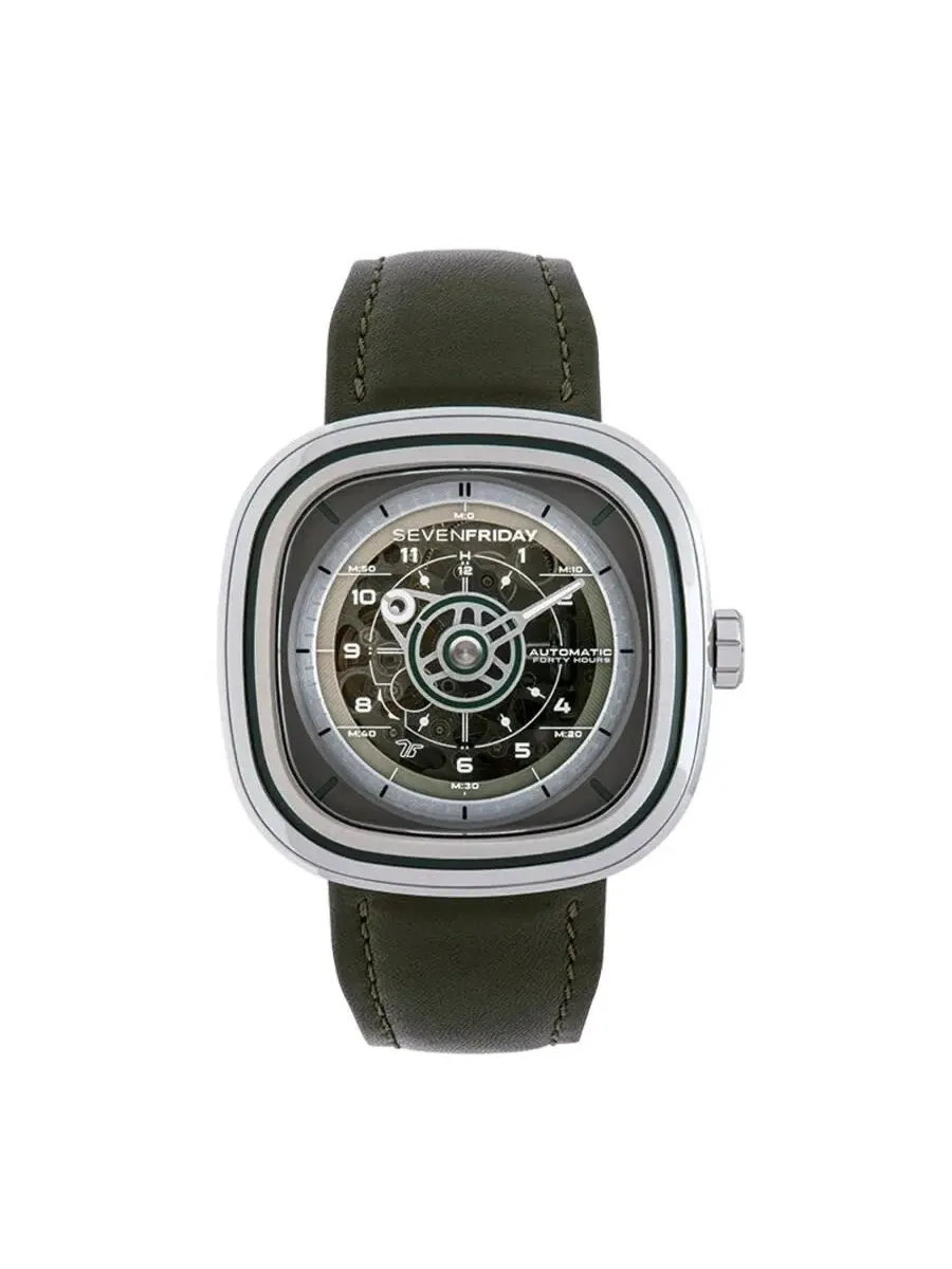 Мужские часы Sevenfriday Green T Automatic с зеленым циферблатом T1/06 — изображение 1 из 1, оттенок серебристый