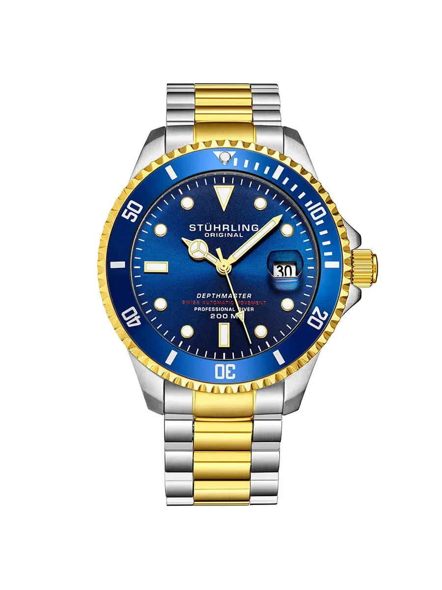 Мужские часы Stuhrling Original Aquadiver Automatic с синим циферблатом M13515 — изображение 1 из 3