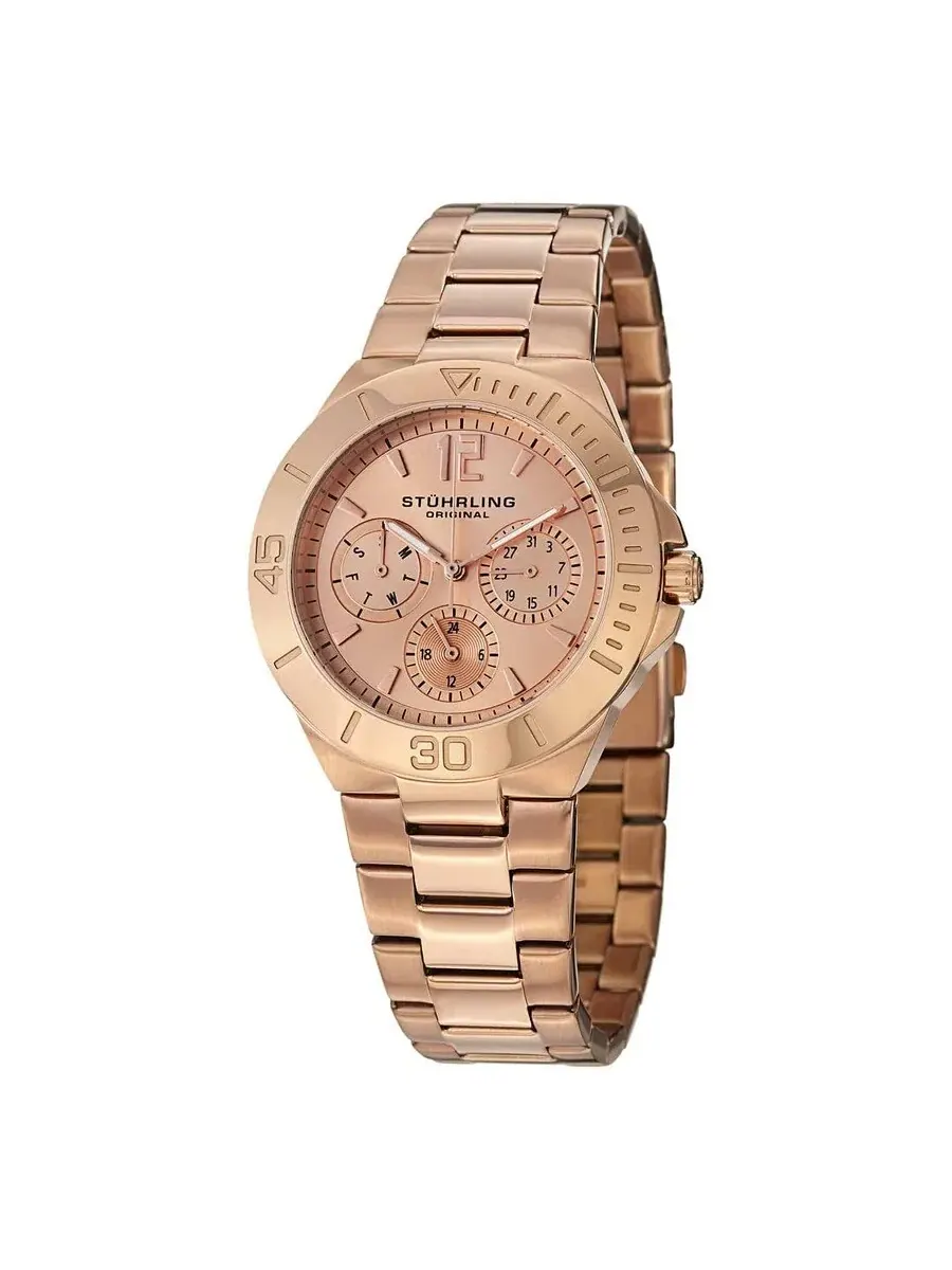 Женские часы Stuhrling Original Aquadiver с розовым циферблатом, модель M15305 — изображение 1 из 1