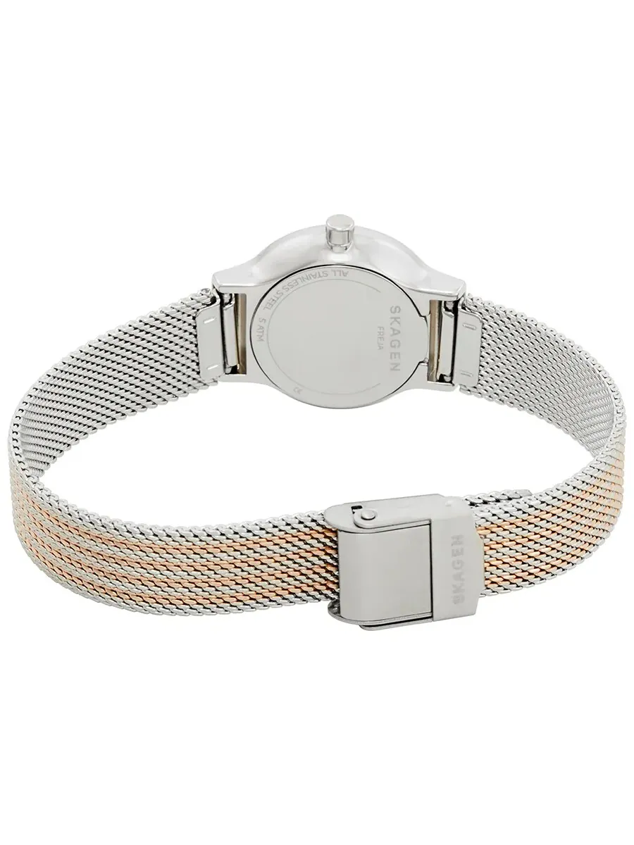 Женские часы Skagen Freja с белым хрустальным циферблатом SKW2699 — изображение 3 из 3, оттенок серебристый-золотистый
