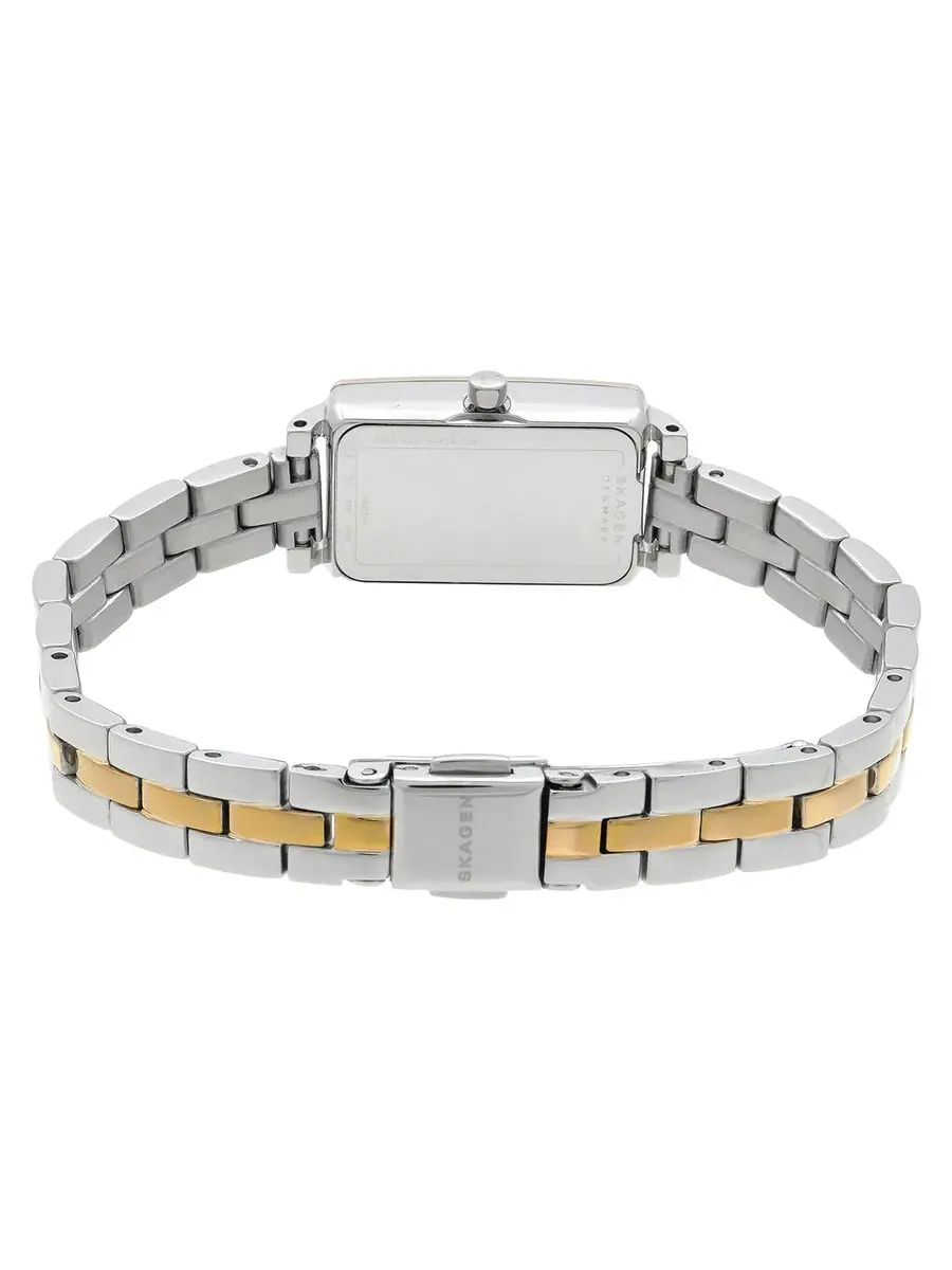 Женские часы Skagen Hagen Micro с кварцевым механизмом и белым циферблатом SKW3155 — изображение 3 из 3, оттенок золотистый