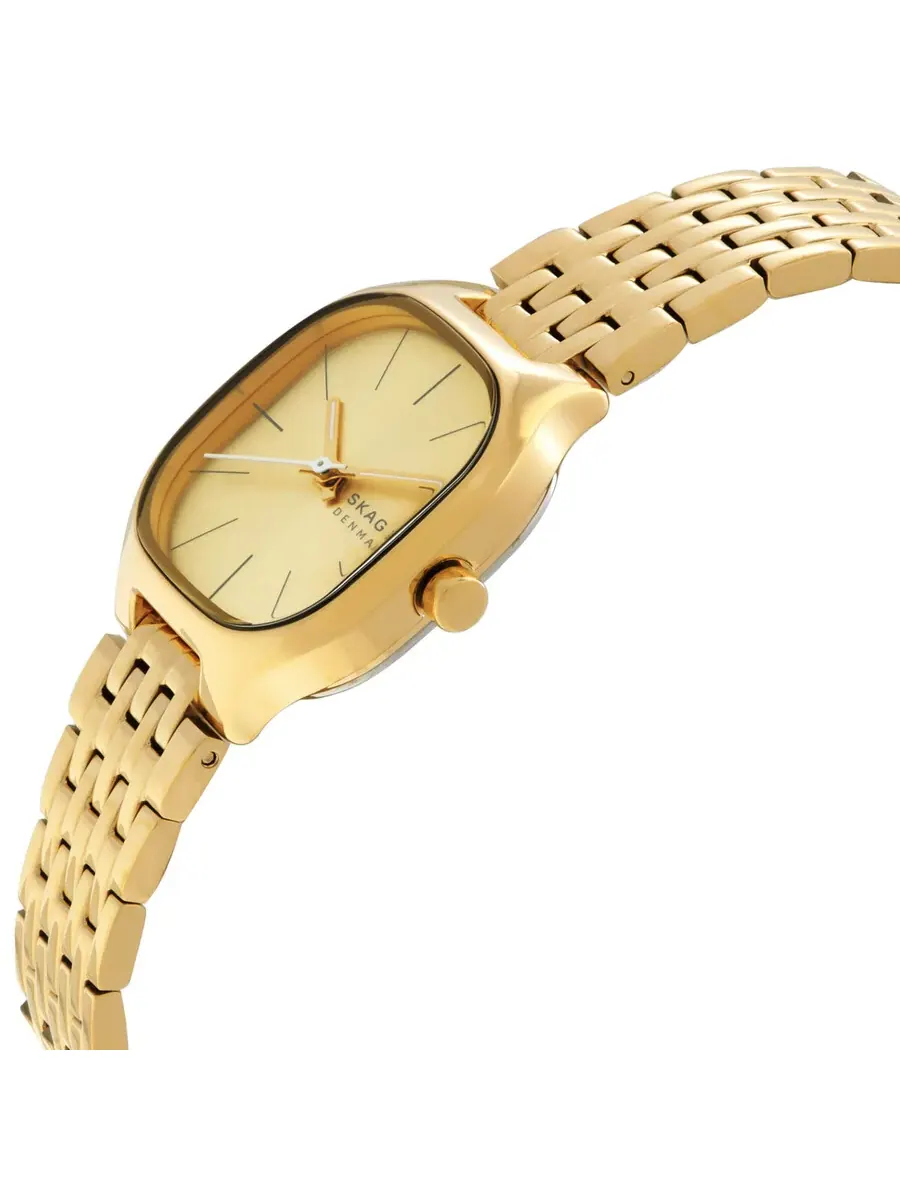 Женские часы Skagen Mellem Lille с кварцевым механизмом и золотым циферблатом SKW3162 — изображение 2 из 3