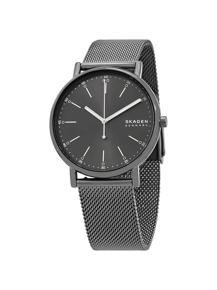 Мужские часы Skagen Signatur с кварцевым механизмом и серым циферблатом SKW6577 — изображение 1 из 3, оттенок темно-серый
