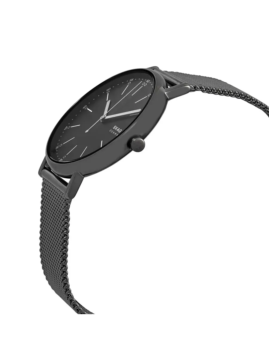 Мужские часы Skagen Signatur с кварцевым механизмом и серым циферблатом SKW6577 — изображение 2 из 3, оттенок темно-серый