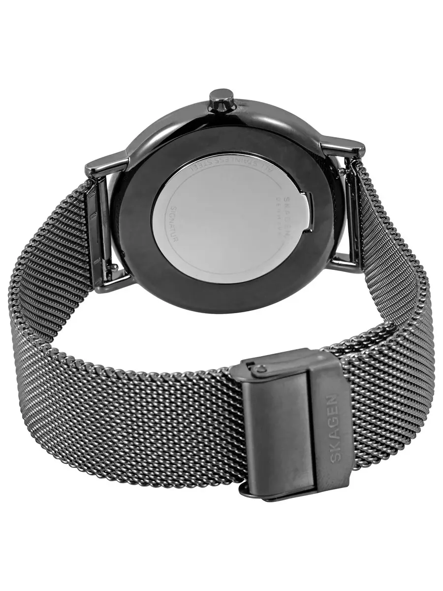 Мужские часы Skagen Signatur с кварцевым механизмом и серым циферблатом SKW6577 — изображение 3 из 3, оттенок темно-серый