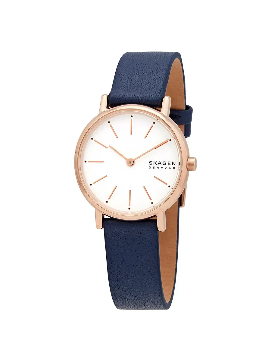 Женские часы Skagen Signatur Lille Quartz с белым циферблатом SKW2838 — изображение 1 из 3, оттенок розовый золотистый
