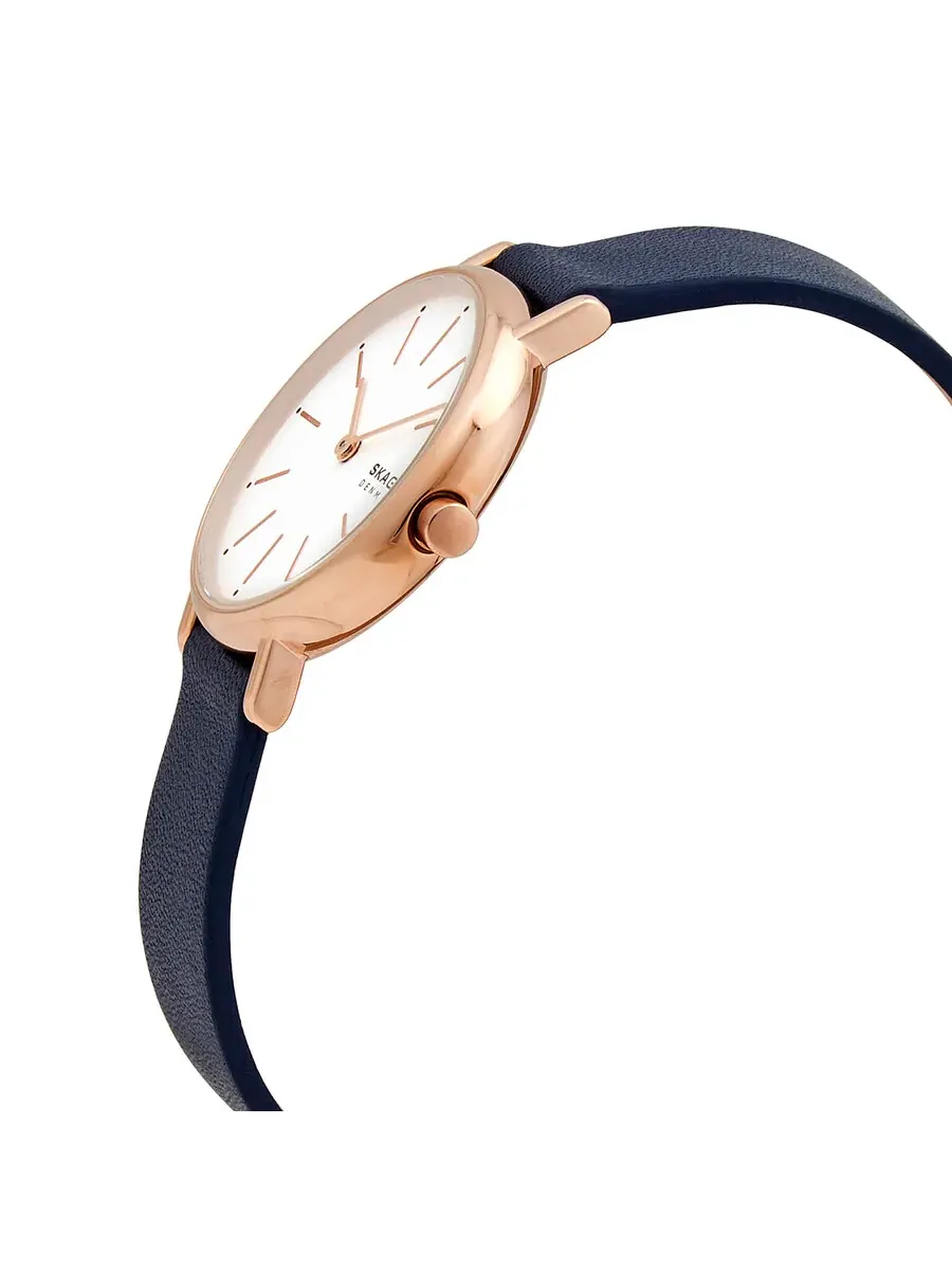 Женские часы Skagen Signatur Lille Quartz с белым циферблатом SKW2838 — изображение 2 из 3, оттенок розовый золотистый