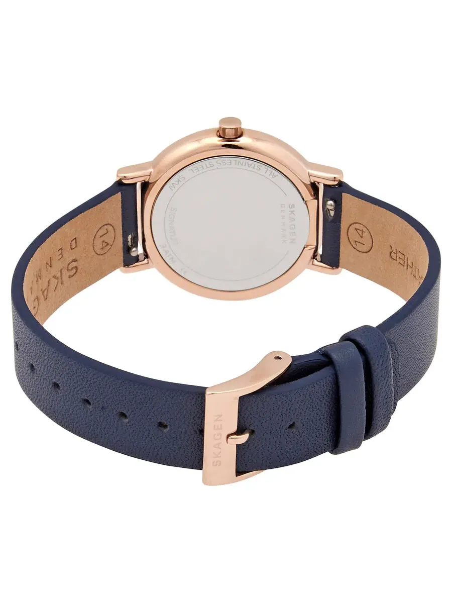 Женские часы Skagen Signatur Lille Quartz с белым циферблатом SKW2838 — изображение 3 из 3, оттенок розовый золотистый
