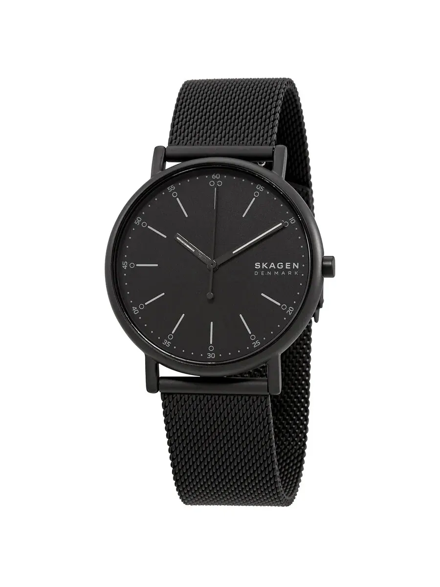 Мужские часы Skagen Signatur с кварцевым механизмом и темным циферблатом SKW6579 — изображение 1 из 3, оттенок черный