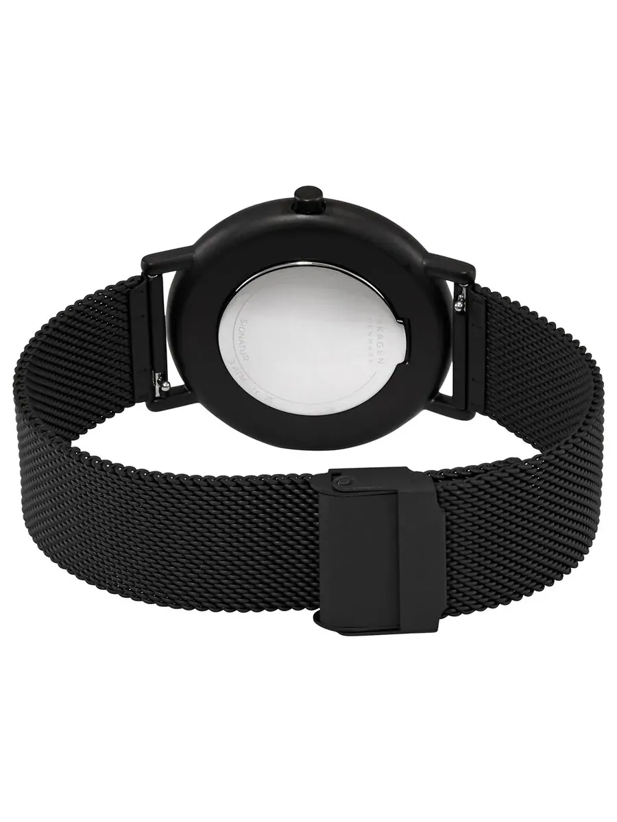 Мужские часы Skagen Signatur с кварцевым механизмом и темным циферблатом SKW6579 — изображение 3 из 3, оттенок черный