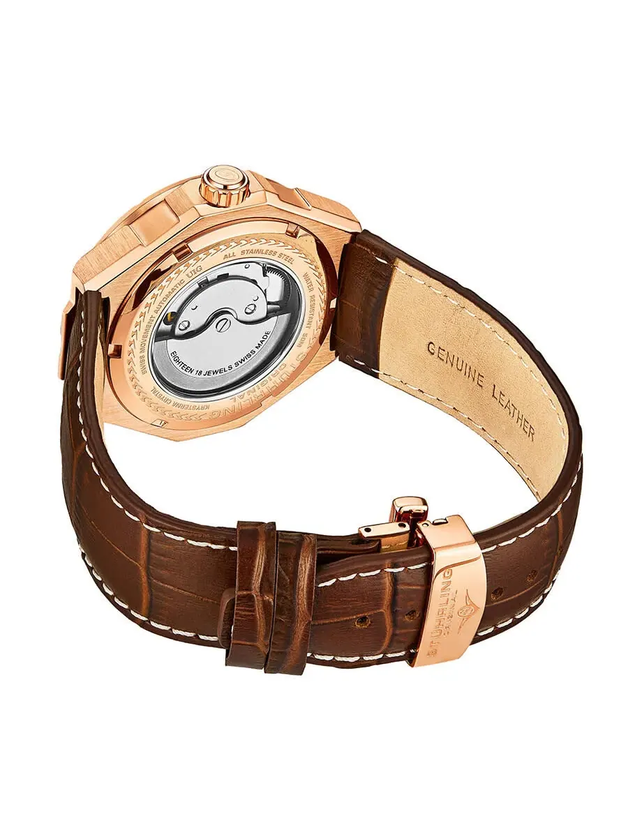 Мужские часы Stuhrling Original Legacy Automatic с коричневым циферблатом M13482 — изображение 2 из 4