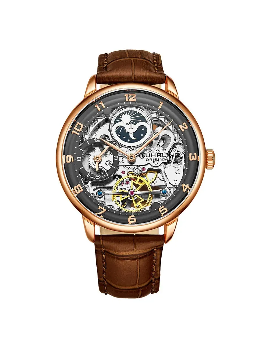 Мужские часы Stuhrling Original Legacy Automatic с циферблатом цвета пулеметного металла M13593 — изображение 1 из 3