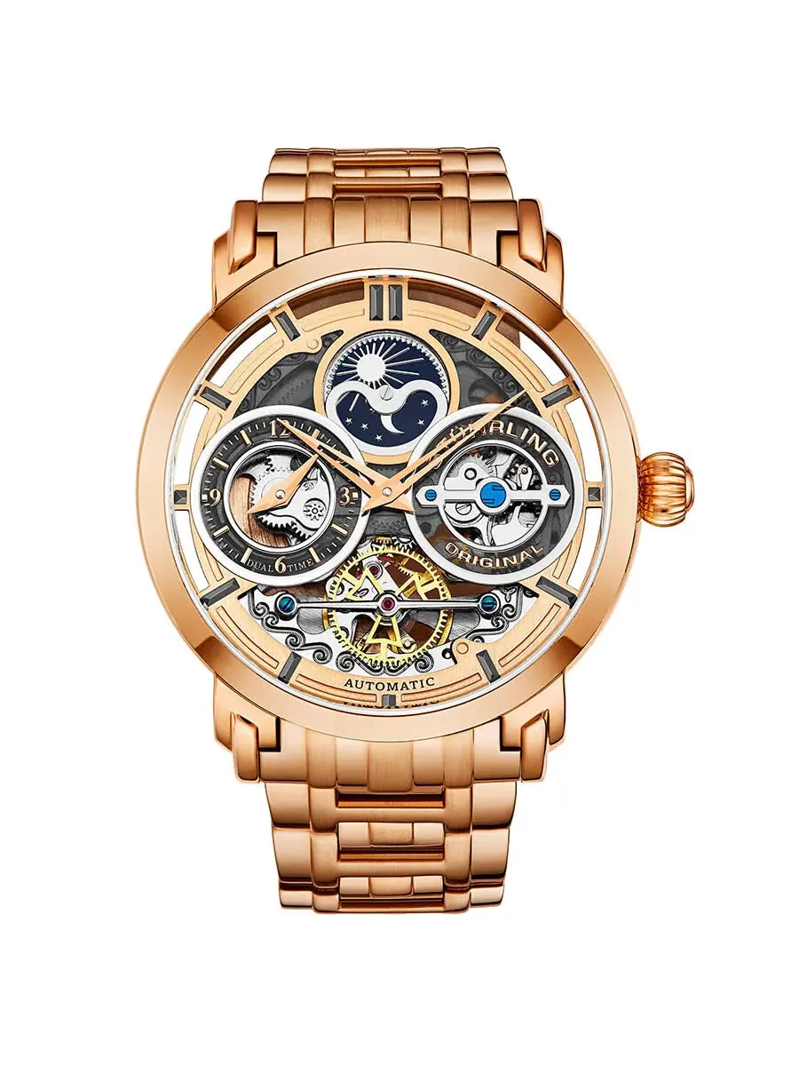 Мужские часы Stuhrling Original Legacy Automatic M13676 — изображение 1 из 4, оттенок розовый золотистый