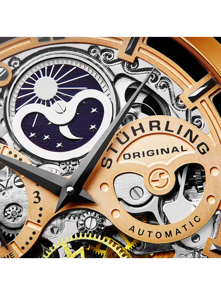 Мужские часы Stuhrling Original Legacy Automatic с розовым циферблатом M13522 — изображение 3 из 7