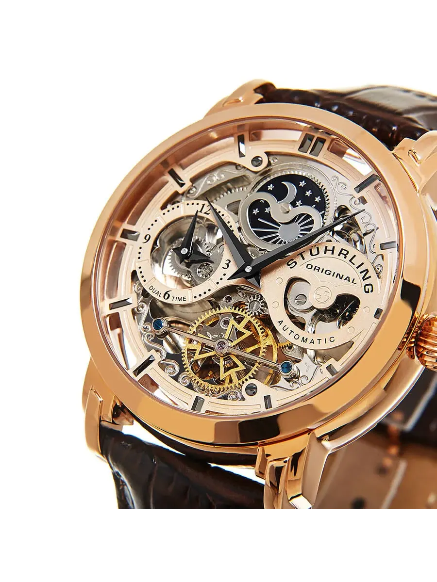 Мужские часы Stuhrling Original Legacy Automatic с розовым циферблатом M13522 — изображение 7 из 7