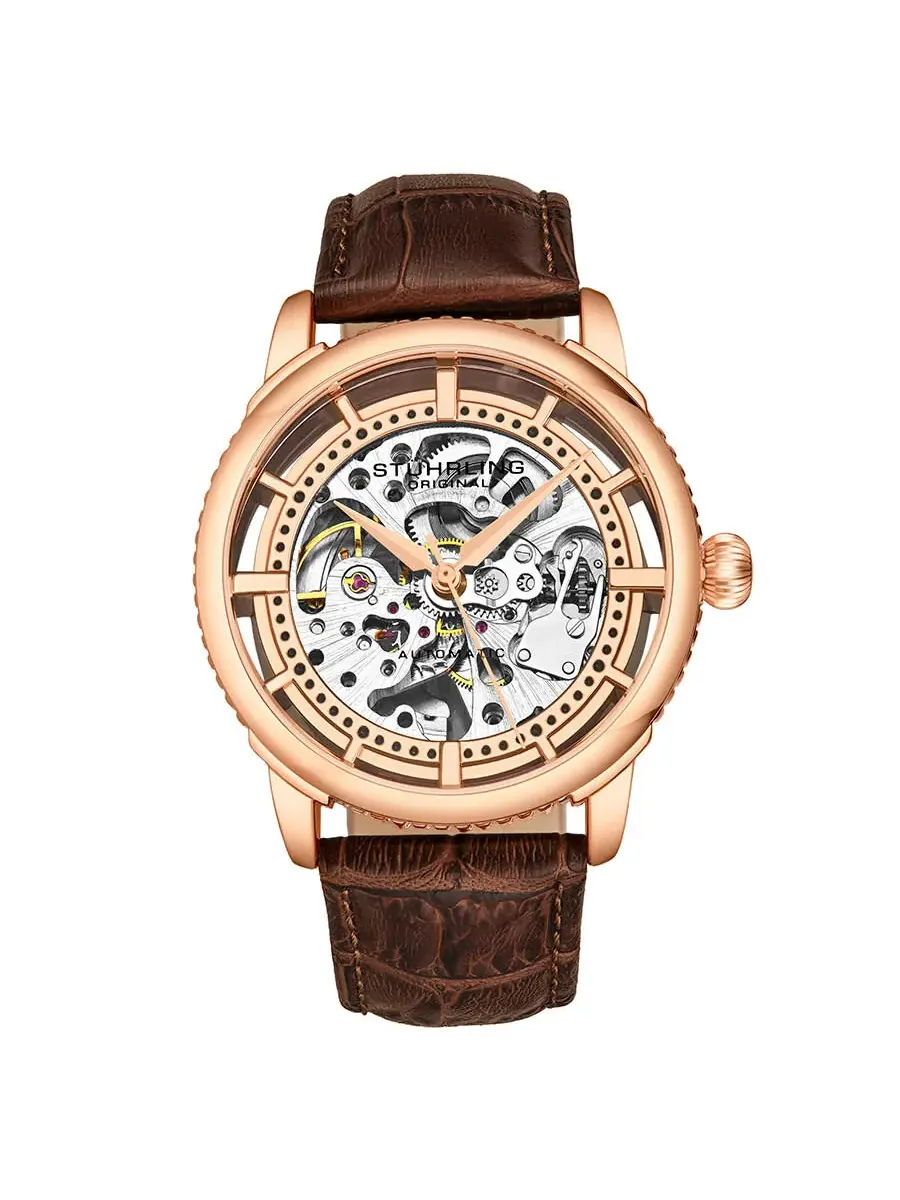 Мужские часы Stuhrling Original Legacy Automatic с розовым циферблатом M13633 — изображение 1 из 3