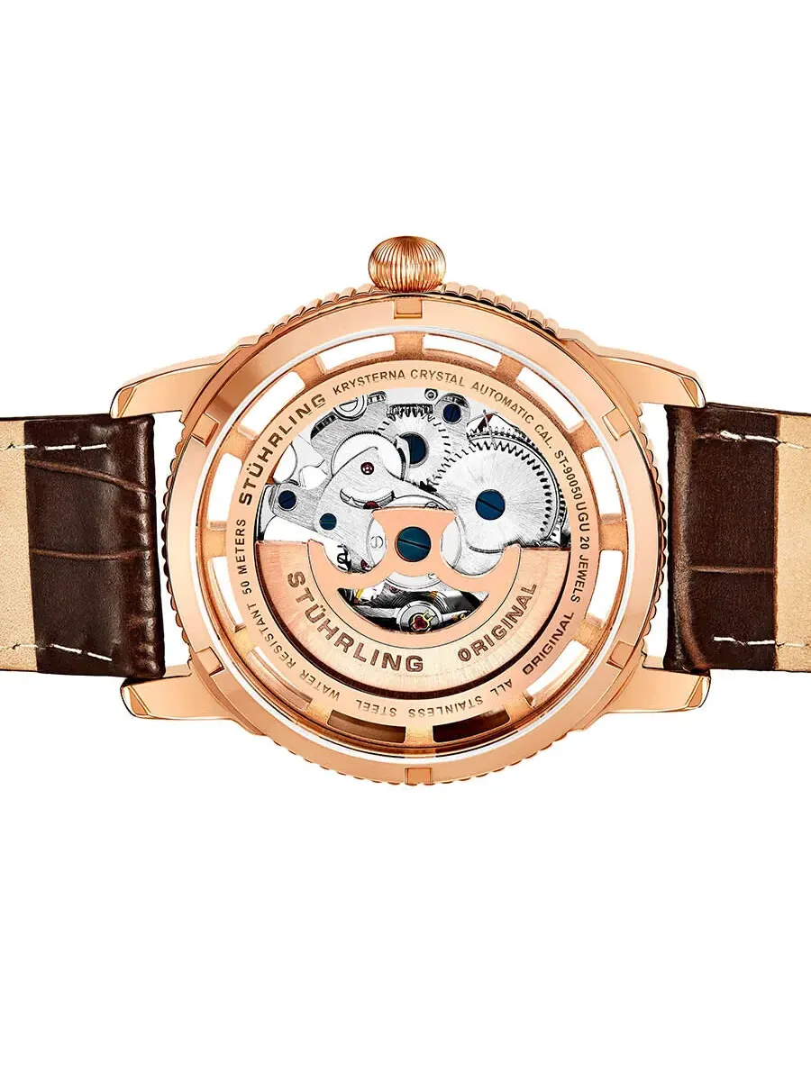 Мужские часы Stuhrling Original Legacy Automatic с розовым циферблатом M13633 — изображение 2 из 3