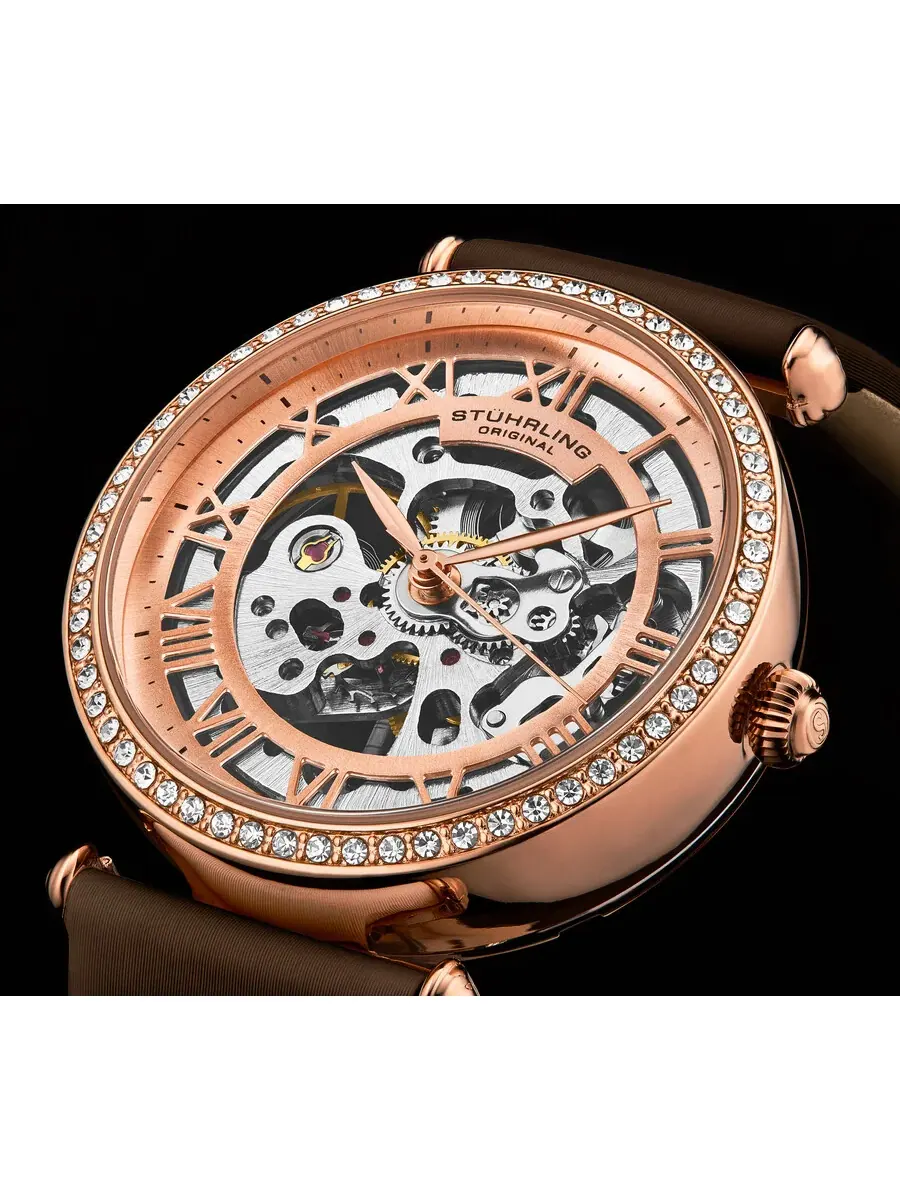Женские часы Stuhrling Original Legacy Automatic с розовым золотым циферблатом M17193 — изображение 4 из 4