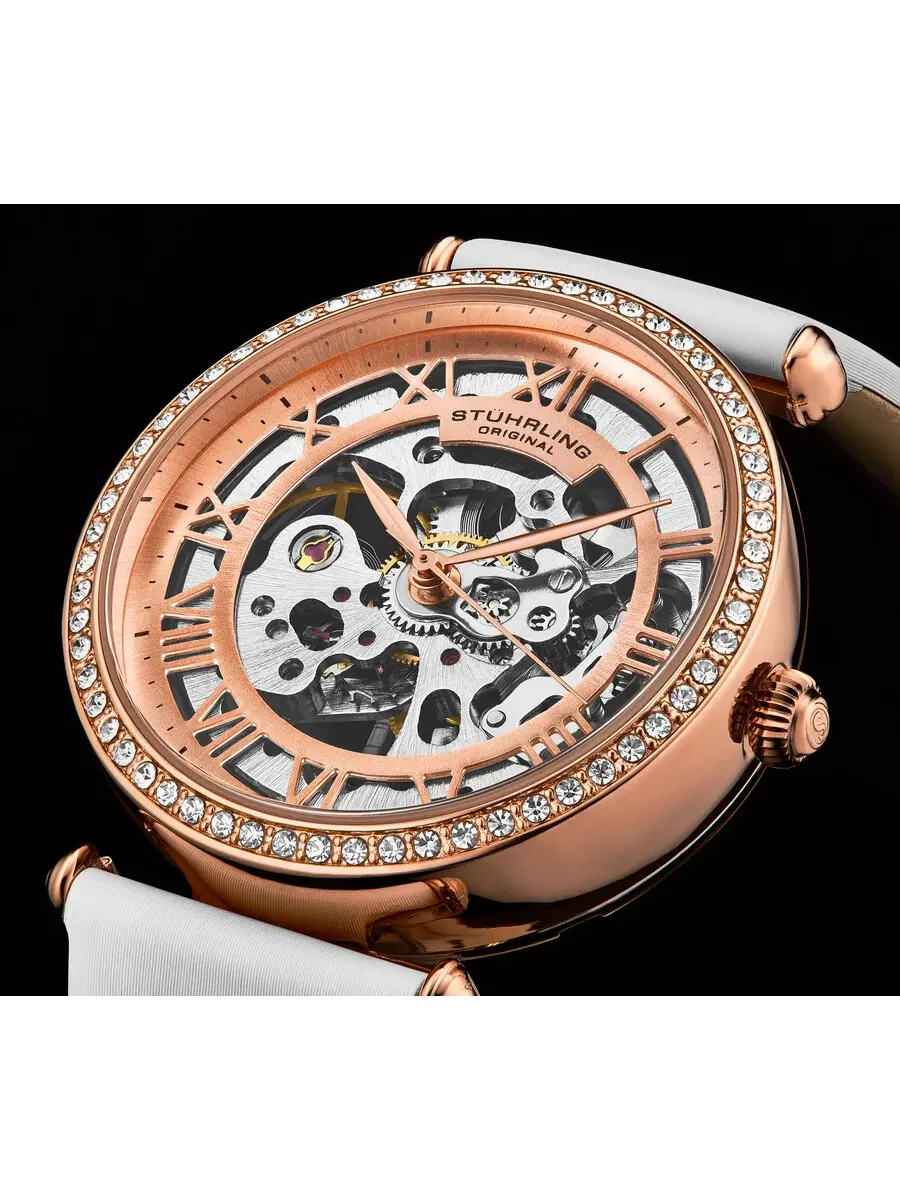 Женские часы Stuhrling Original Legacy Automatic с розовым золотым циферблатом M17194 — изображение 4 из 4