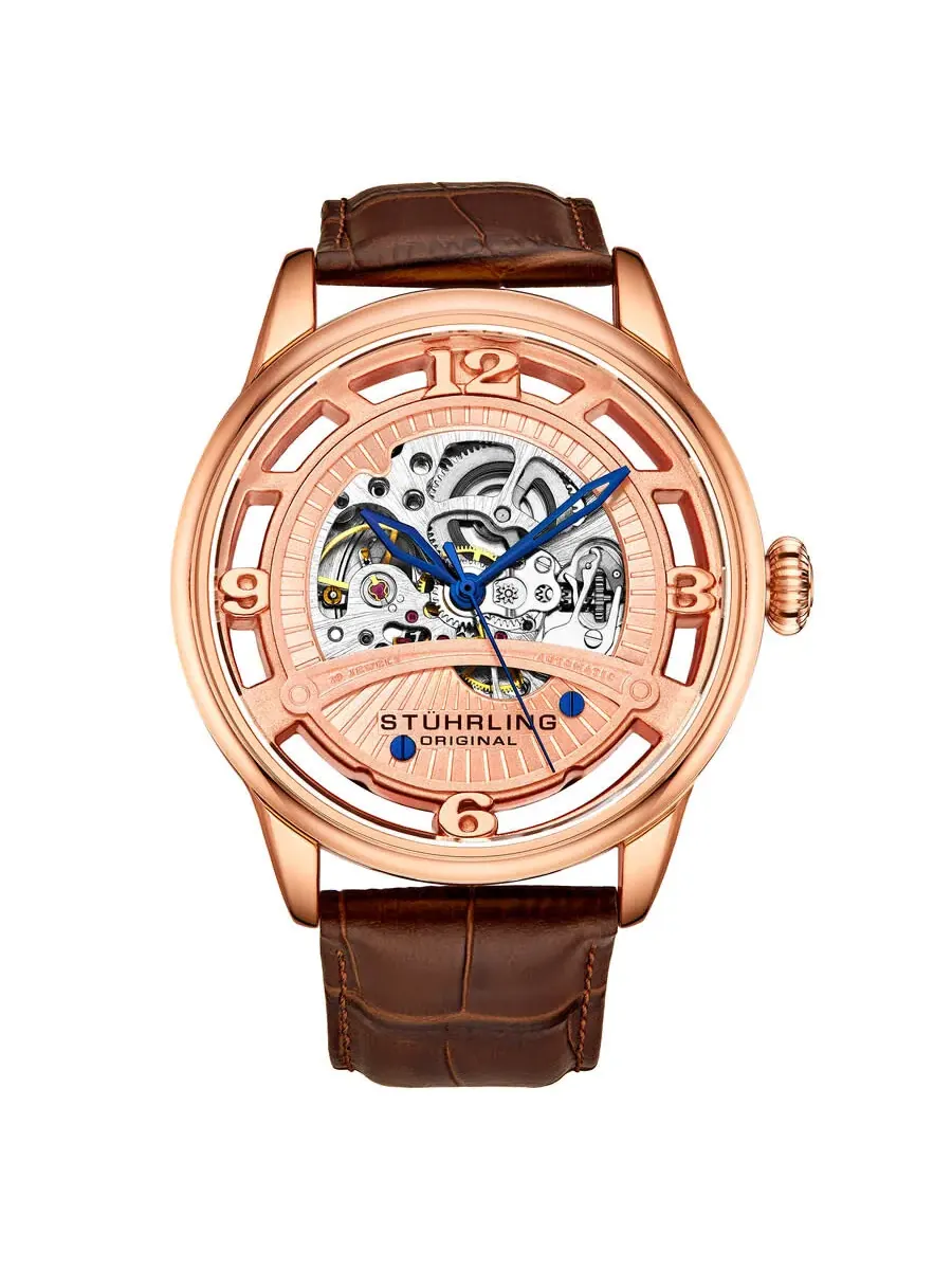 Мужские часы Stuhrling Original Legacy Automatic с розовым золотым циферблатом M16239 — изображение 1 из 3