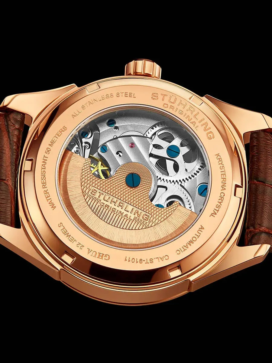 Мужские часы Stuhrling Original Legacy Automatic с серебристым циферблатом M13509 — изображение 3 из 4