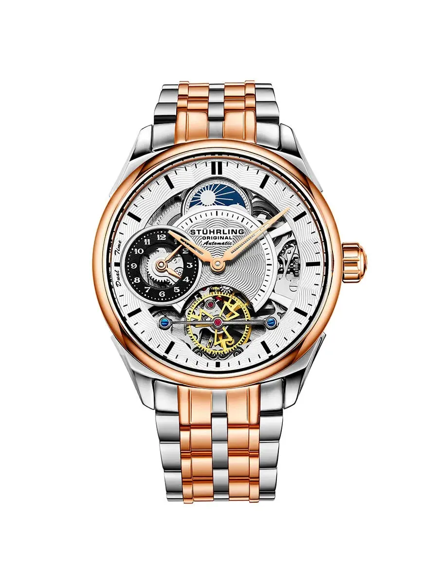 Мужские автоматические часы Stuhrling Original Legacy с серебристым циферблатом, модель M13487 — изображение 1 из 3