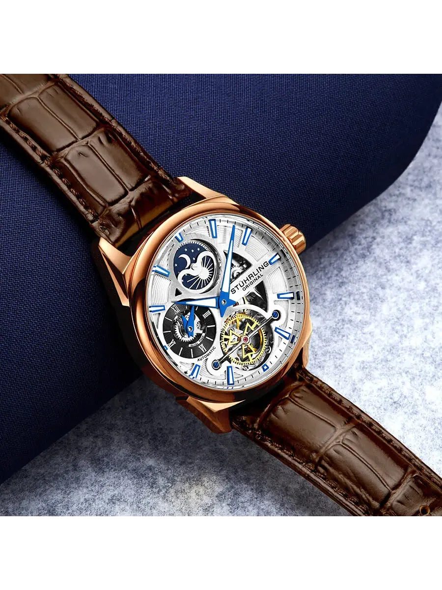 Мужские часы Stuhrling Original Legacy Automatic с серебристым циферблатом M13590 — изображение 3 из 4