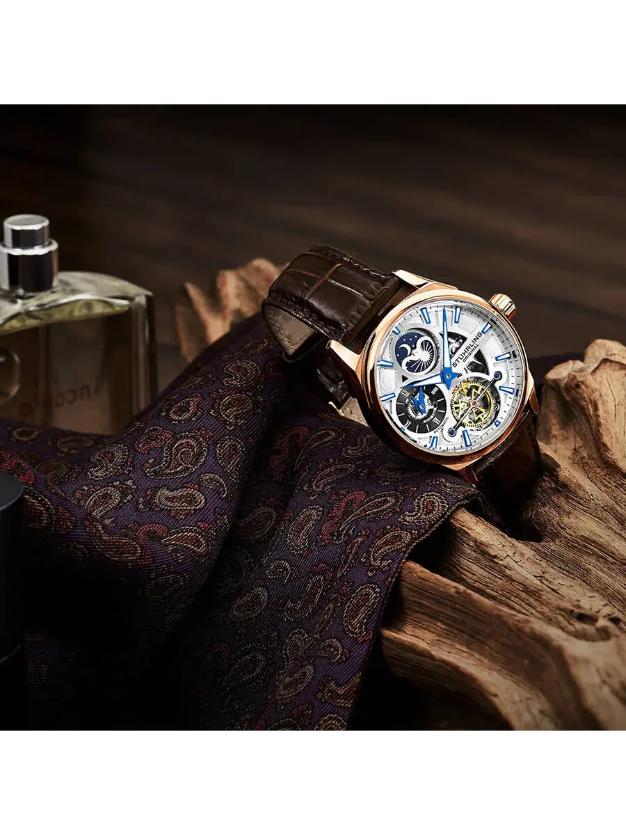 Мужские часы Stuhrling Original Legacy Automatic с серебристым циферблатом M13590 — изображение 4 из 4