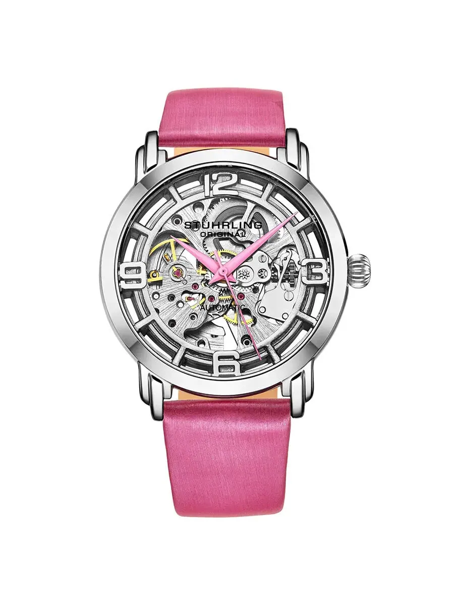 Женские часы Stuhrling Original Legacy с автоматическим механизмом и серебристым скелетонированным — изображение 1 из 4