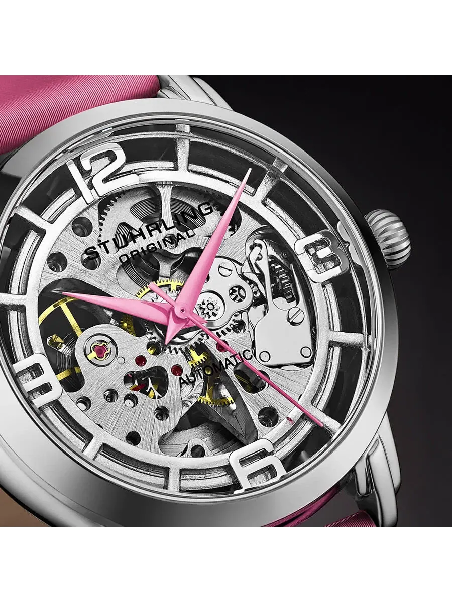 Женские часы Stuhrling Original Legacy с автоматическим механизмом и серебристым скелетонированным — изображение 4 из 4