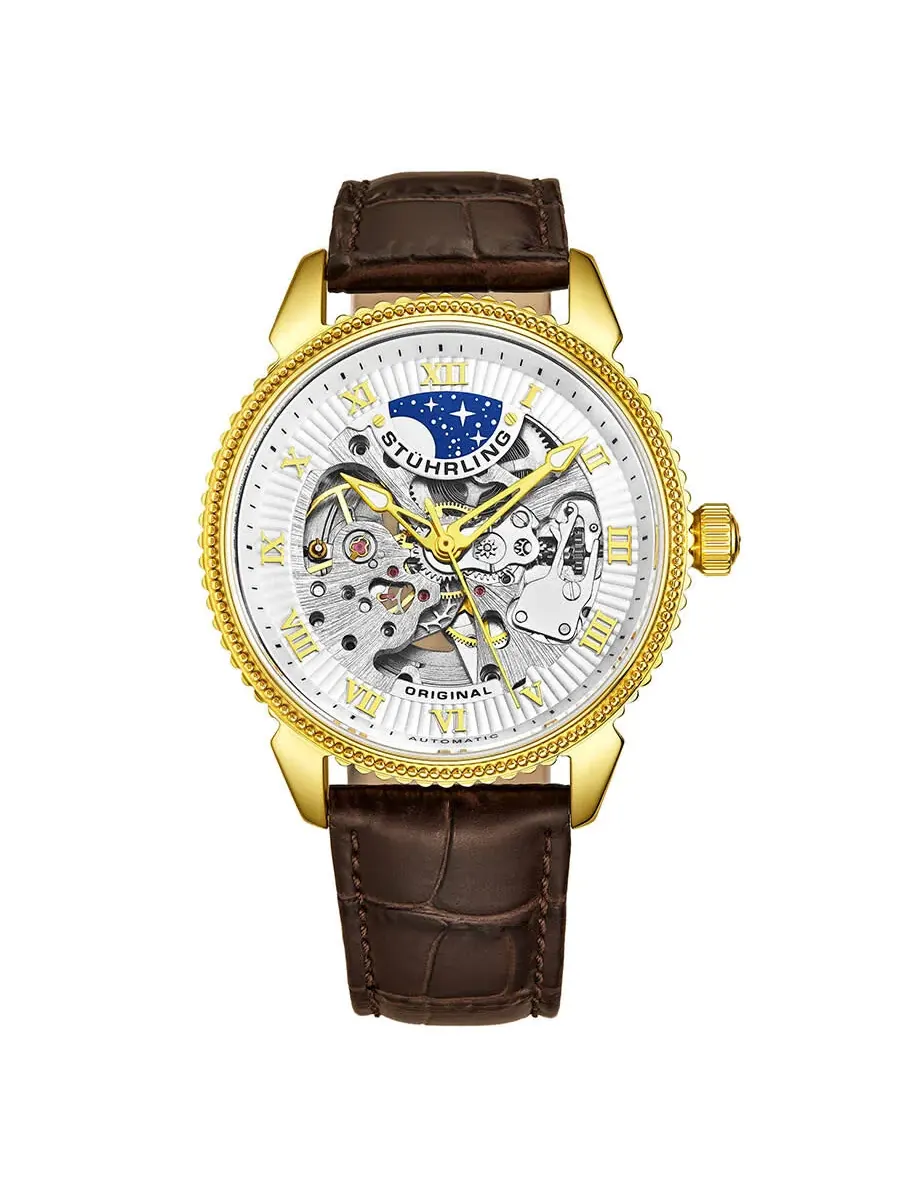 Мужские автоматические часы Stuhrling Original Legacy с белым циферблатом, модель M13628 — изображение 1 из 2