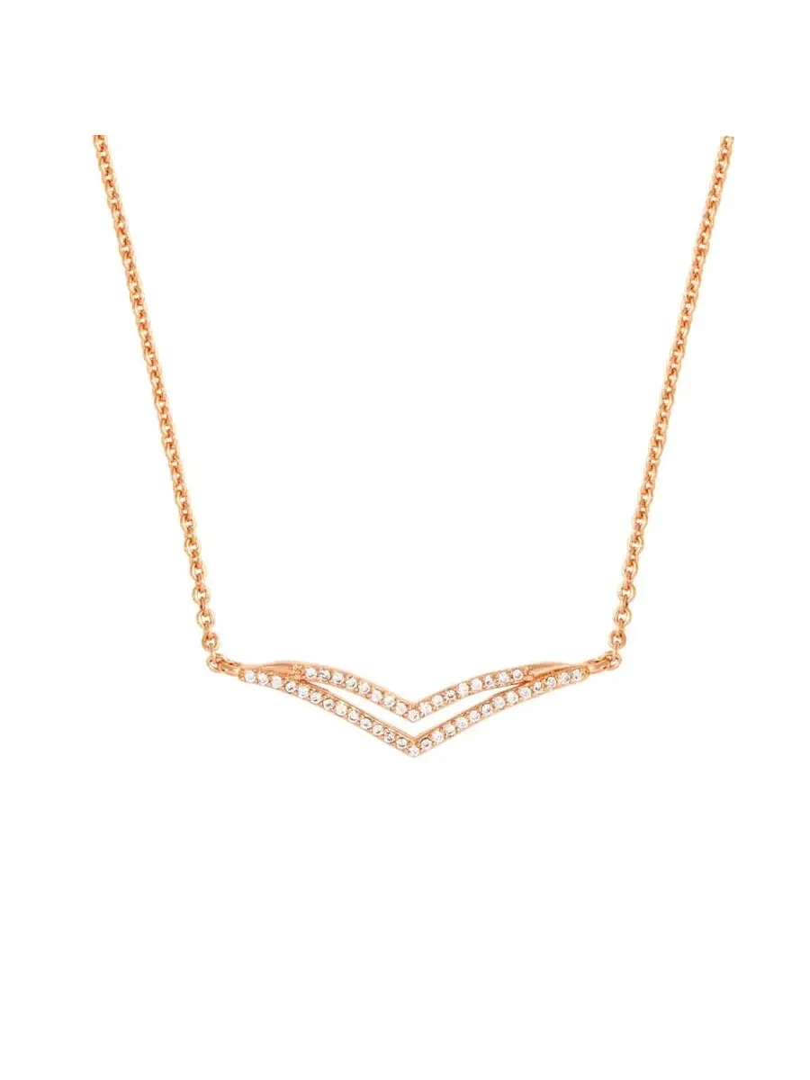 Женское модное ожерелье Sole du Soleil Daffodil Collection с двойной изогнутой планкой, покрытое — изображение 1 из 3