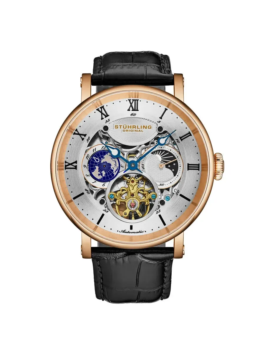 Мужские часы Stuhrling Original Legacy Chronograph Automatic с серебристым циферблатом M18231 — изображение 1 из 2