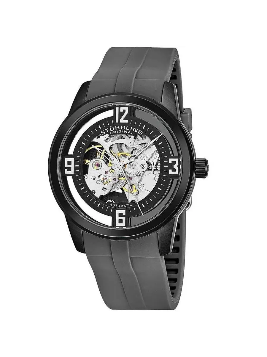 Мужские часы Stuhrling Original Legacy с серебряным циферблатом M15487 — изображение 1 из 1, оттенок черный
