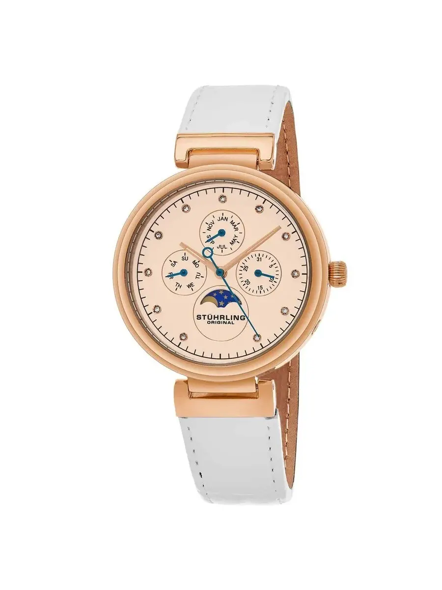 Женские часы Stuhrling Original Symphony с розовым циферблатом M15391 — изображение 1 из 1, оттенок розовый золотистый