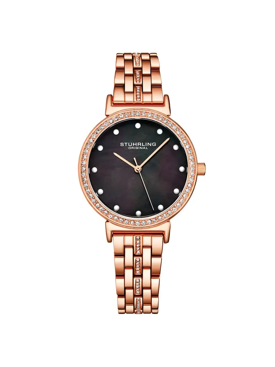 Женские кварцевые часы Stuhrling Original Symphony с черным циферблатом, модель M16856 — изображение 1 из 1