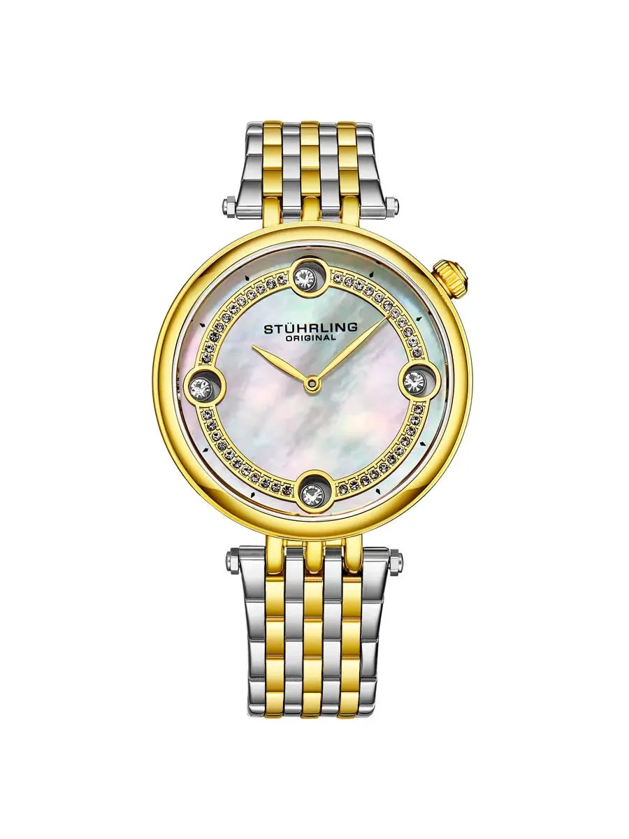Женские кварцевые часы Stuhrling Original Symphony с серебристым циферблатом, модель M16813 — изображение 1 из 2