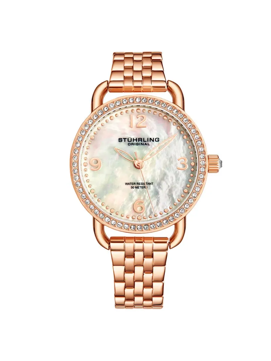 Женские кварцевые часы Stuhrling Original Symphony с серебристым циферблатом, модель M16820 — изображение 1 из 1