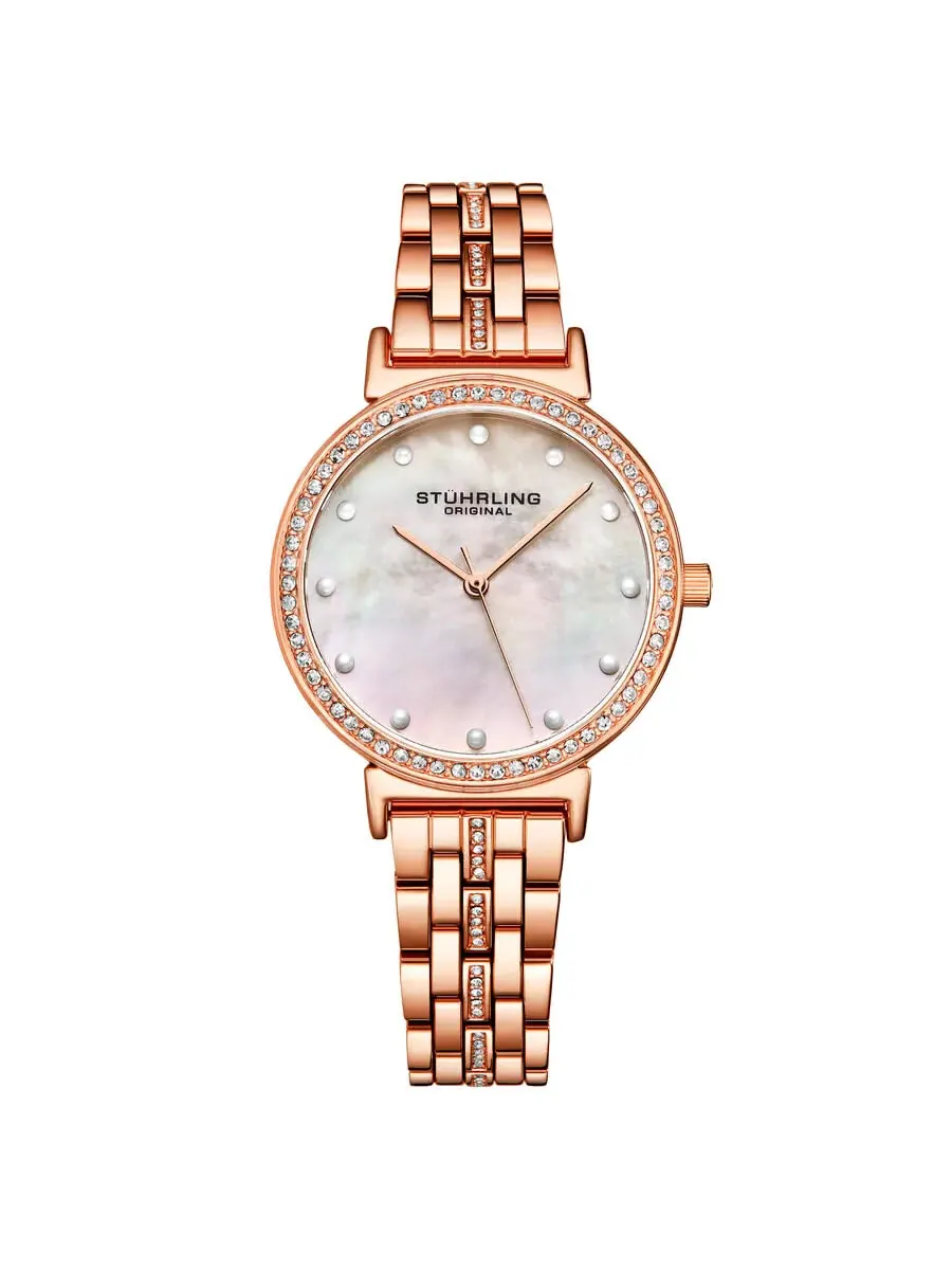 Женские кварцевые часы Stuhrling Original Symphony с серебристым циферблатом, модель M16848 — изображение 1 из 1