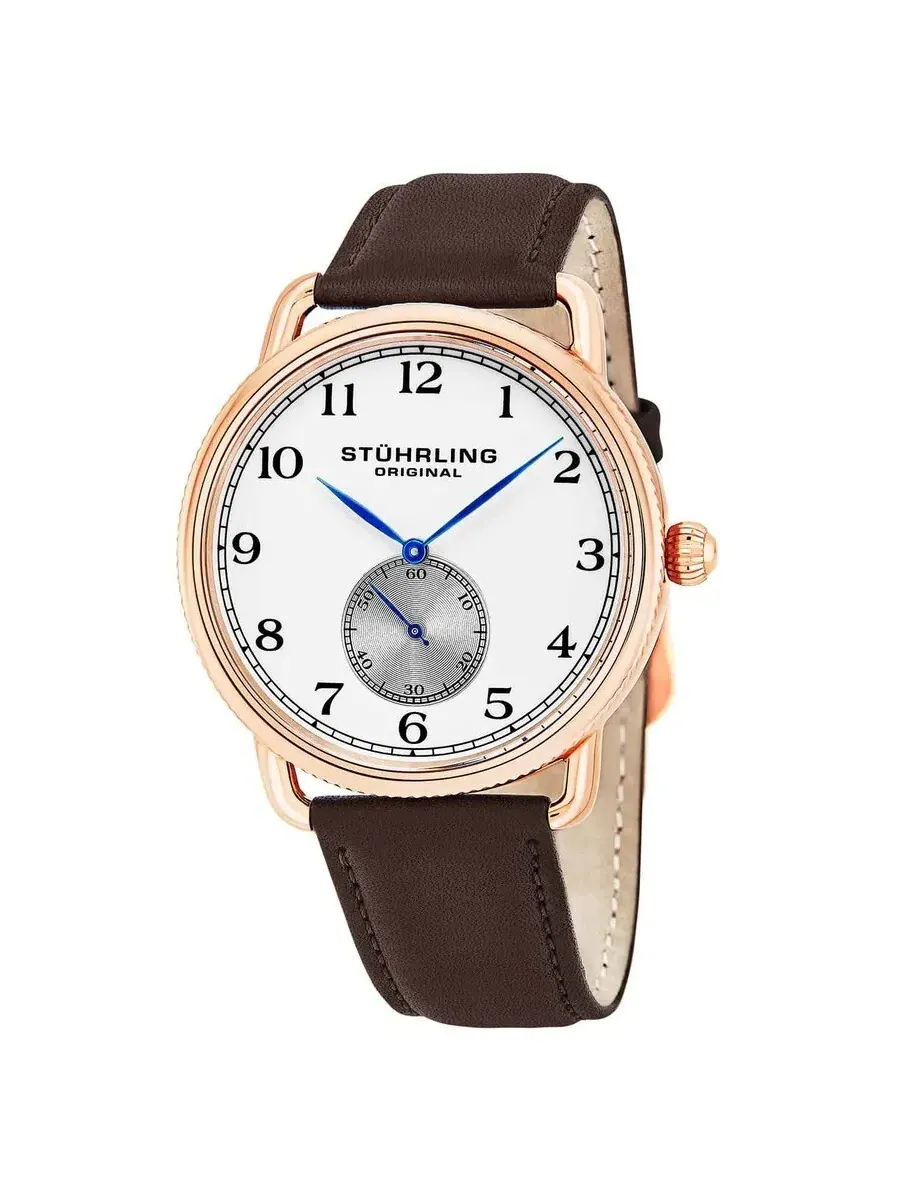 Мужские часы Stuhrling Original Symphony с серебристым циферблатом M15246 — изображение 1 из 1, оттенок розовый золотистый