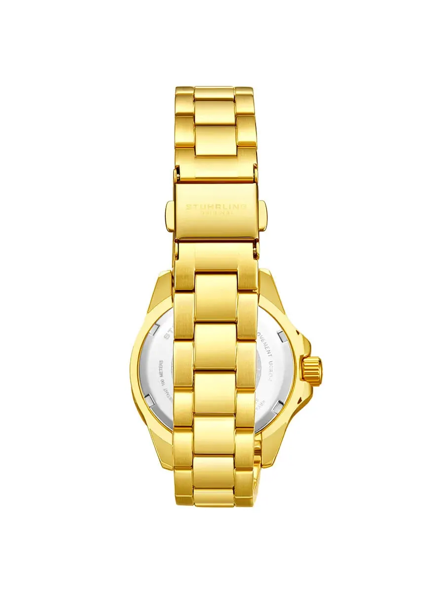 Женские часы Stuhrling Original Vogue Quartz с черным циферблатом M13645 — изображение 2 из 3, оттенок желтый золотистый