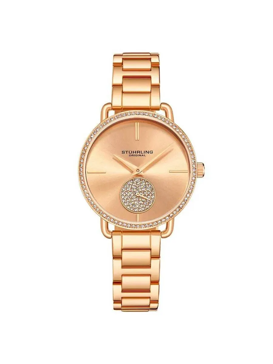 Женские часы Stuhrling Original Vogue с циферблатом розового золота M15631 — изображение 1 из 1, оттенок розовый золотистый