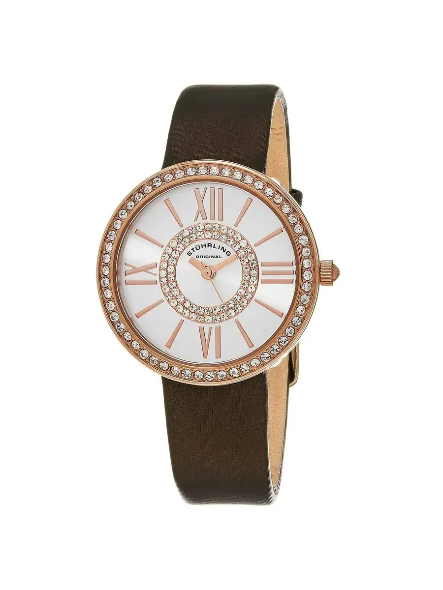 Женские часы Stuhrling Original Vogue с серебристым циферблатом M15319 — изображение 1 из 1, оттенок розовый золотистый