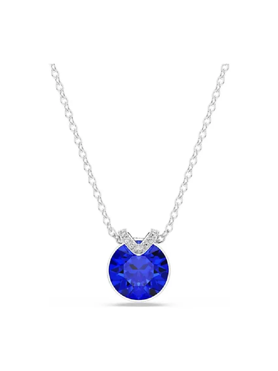 Кулон-ожерелье Swarovski Bella V с кристаллом — изображение 1 из 4, оттенок синий/серебристый