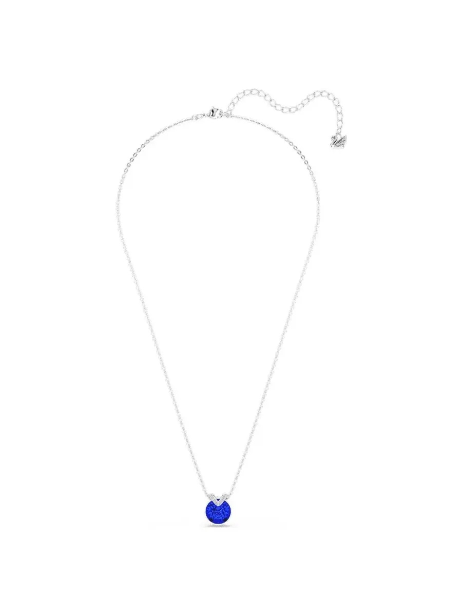 Кулон-ожерелье Swarovski Bella V с кристаллом — изображение 2 из 4, оттенок синий/серебристый